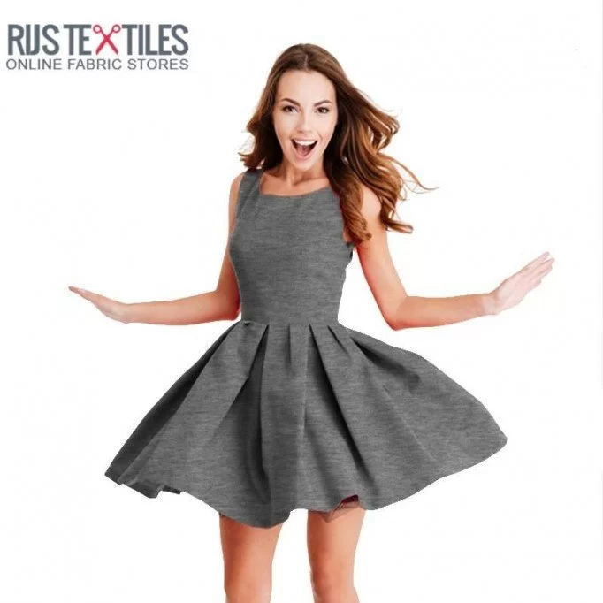 Tissu Punta Di Milano Jersey Gris Mêlée   - (Tissus Jersey)