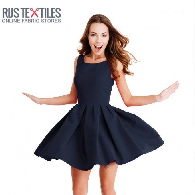 Tissu Punta Di Milano Jersey Marine - (Tissus Jersey)