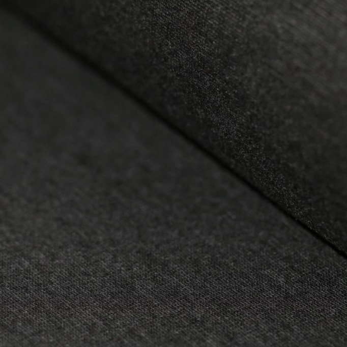 Tissu Punta Di Milano Jersey Gris Foncé Mêlée   - (Tissus Jersey)