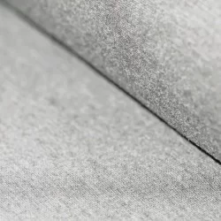 Tessuto Punta Di Milano Jersey Grigio Chiaro Melange  Tessuto Punta Di Milano Jersey Grigio Chiaro Melange