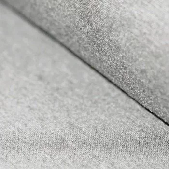 Punta Di Milano Jerseystoff Hellgrau Meliert 