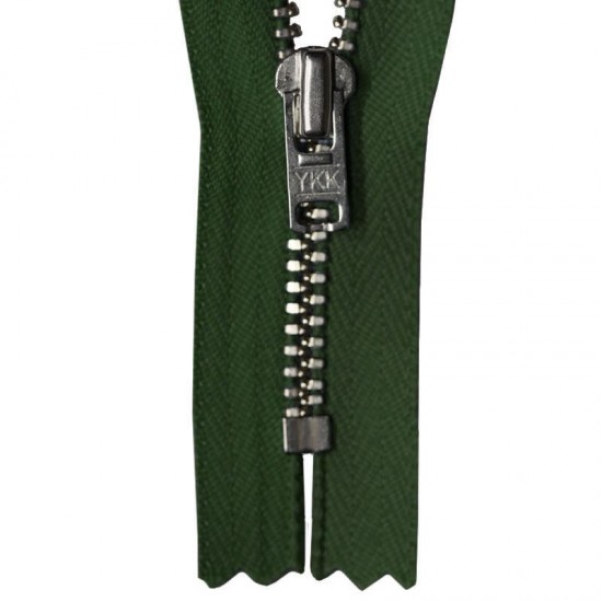 Zipper Dark Green 12CM Metal Zipper Dark Green 12CM Metal