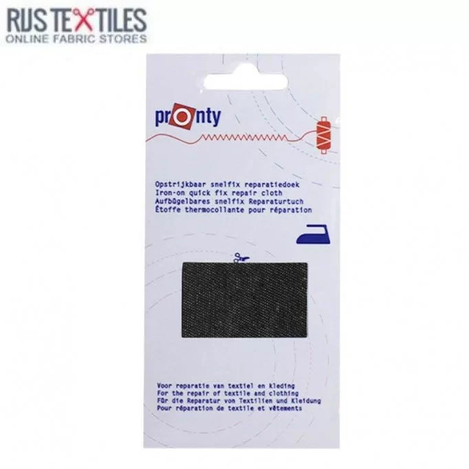 Łaty Naprawcze Dżinsy Czarne (Snelfix Iron-on) | Rijs Textiles