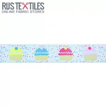 Ripsband - Cake Bleu 25mm Ripsband - Cake Bleu 25mm