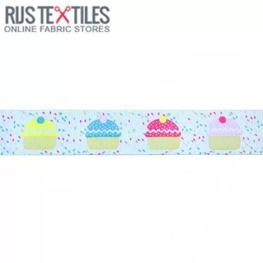 Ripsband - Cake Hell Blau 25mm  - (Bänder & Borten)