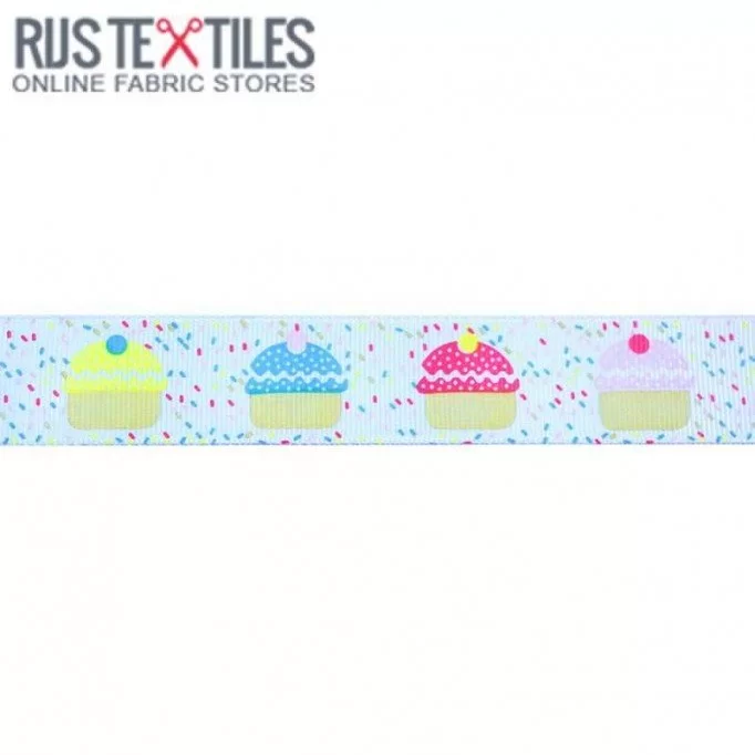Nastro Grosgrain - Piccoli Bigné Blu Chiaro 25mm - (Nastri)