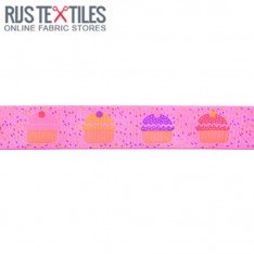 Ripsband - Cake Fuchsia 25mm 