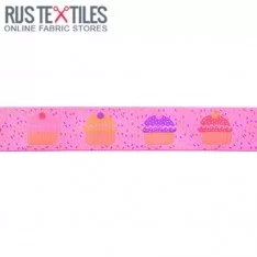 Ripsband - Cake Fuchsia 25mm