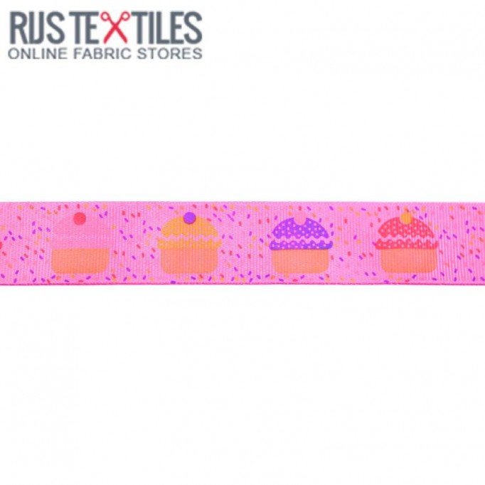 Repsbånd Børnbånd - Cake Fuchsia 25mm - (Bånd)