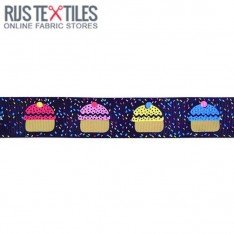 Grosgrain Ribbon - Cake Navy 25mm