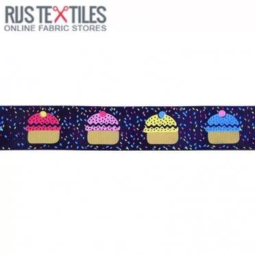 Ripsband - Cake Marine 25mm  - (Bänder & Borten)