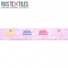 Ripsband - Cake Rosa 25mm 