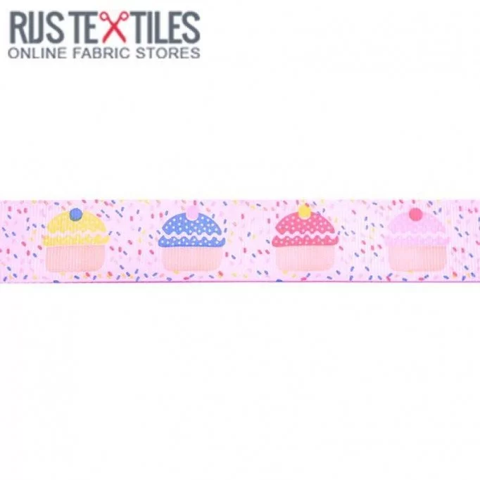 Grosgrain Ribbon - Cake Pink 25mm - (Ribbons )