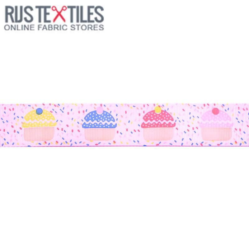 Ripsband - Cake Roze 25mm
