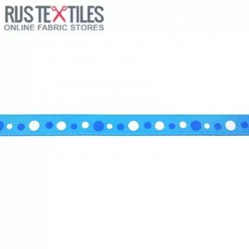 Ripsband - Retro Aqua 15mm