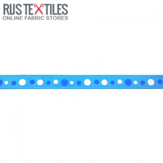 Ruban Gros Grain - Rétro Aqua 15mm - (Rubans)