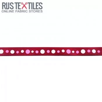 Ruban Gros Grain - Rétro Bordeaux 15mm Ruban Gros Grain - Rétro Bordeaux 15mm