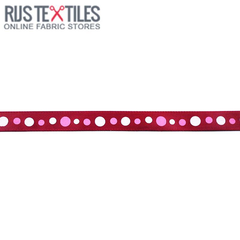 Ripsband - Retro Bordeaux 15mm