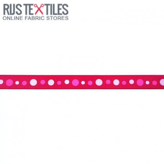 Wstążka Rypsowa - Retro Fuksja 15mm | Rijs Textiles