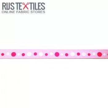 Ruban Gros Grain - Rétro Rose 15mm Ruban Gros Grain - Rétro Rose 15mm