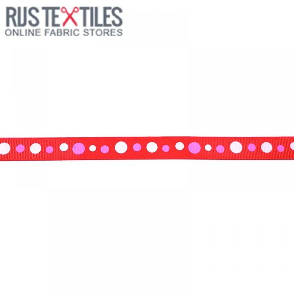 Grosgrain Ribbon - Retro Red 15mm