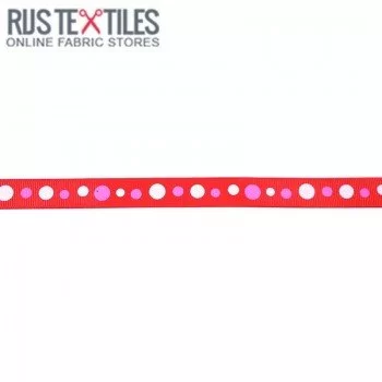 Ruban Gros Grain - Rétro Rouge 15mm Ruban Gros Grain - Rétro Rouge 15mm
