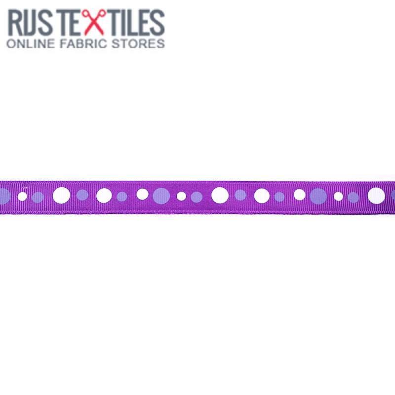 Ripsband - Retro Paars 15mm
