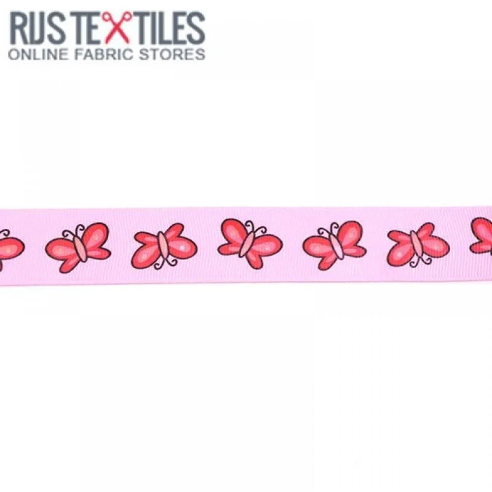 Grosgrain Ribbon - Butterfly Pink 25mm Grosgrain Ribbon - Butterfly Pink 25mm
