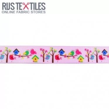 Grosgrain Ribbon - Birdhouse Pink 25mm - (Ribbons )