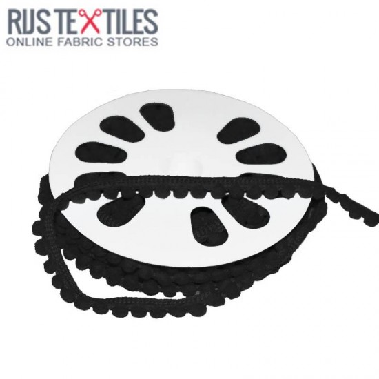 Pom Pom Trim 4mm Black Pom Pom Trim 4mm Black