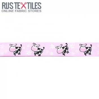 Grosgrain Ribbon - Cow Pink 20mm