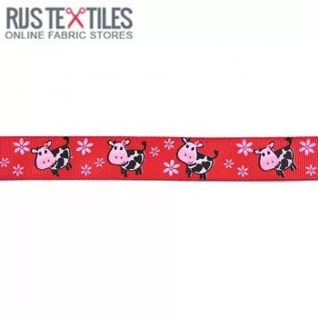 Grosgrain Ribbon - Cow Red 20mm