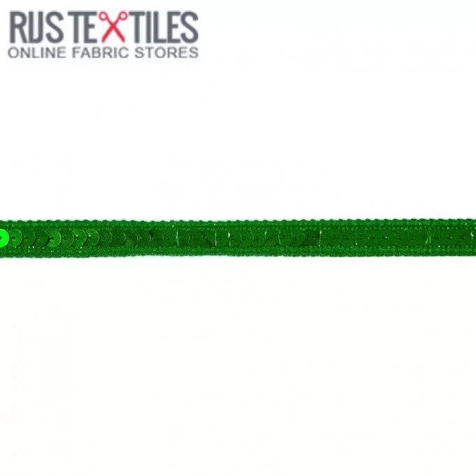 Paillettenband Grasgroen 10mm  - (Banden En Linten)