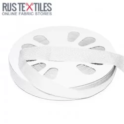 Ruban Sergé Coton Blanc 15mm Ruban Sergé Coton Blanc 15mm
