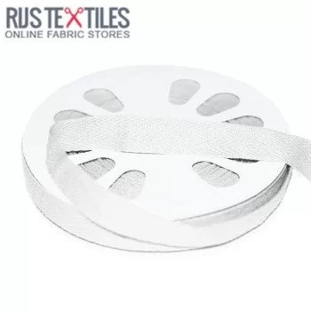 Köperband Baumwolle Weiß 15mm  