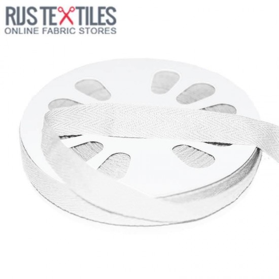 Cotton Twill Ribbon White 15mm Cotton Twill Ribbon White 15mm