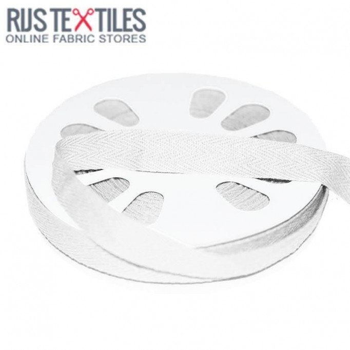 Nastro Twill Di Cotone Bianco 15mm - (Nastri)