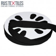 Nastro Twill Di Cotone Nero 15mm