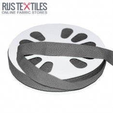 Nastro Twill Di Cotone Grigio Scuro 15mm
