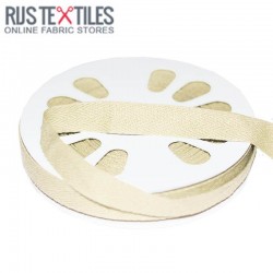 Cotton Twill Ribbon Unbleached 15mm
