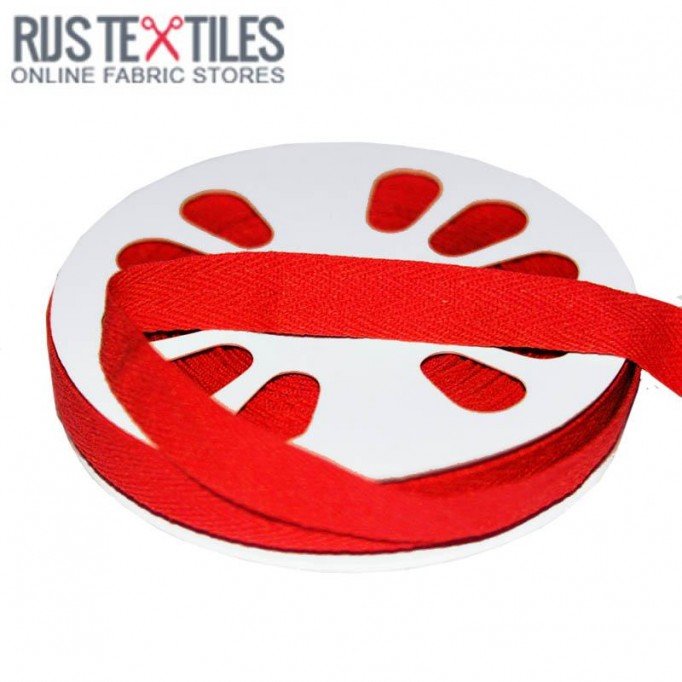 Nastro Twill Di Cotone Rosso 15mm - (Nastri)