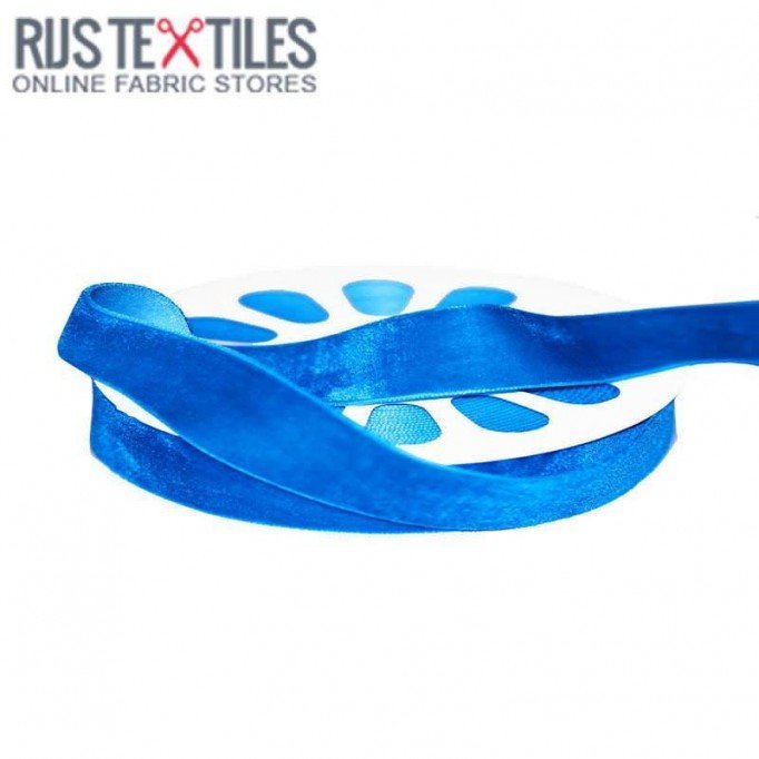 Velvet Ribbon 15mm Cobalt | Rijs Textiles