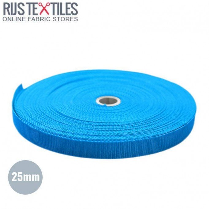 Gurtband Polypropylen Aqua 25mm (Meterware) - (Gurtband)
