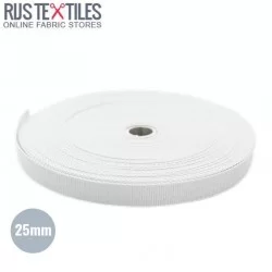 Tassenband Wit 25mm (Per Meter) Tassenband Wit 25mm (Per Meter)