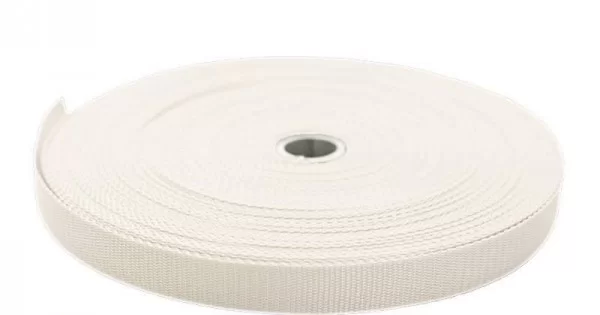 Sangle blanche 50 mm polyester écru au mètre