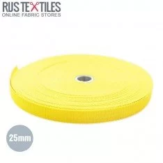 Tassenband Geel 25mm (Per Meter)
