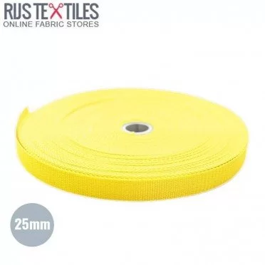 Gurtband Polypropylen Gelb 25mm (Meterware) - (Gurtband)