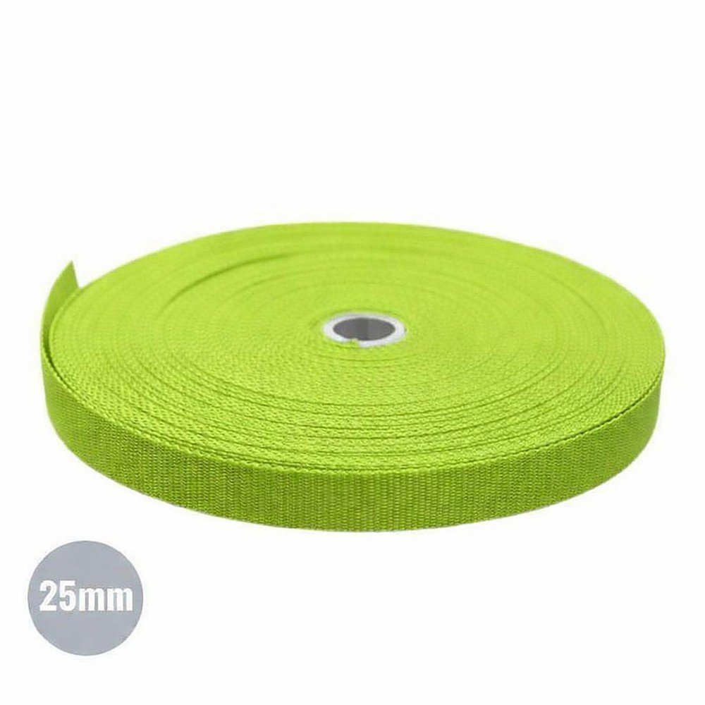 Gjord Polypropylen Lime 25mm (Metermål) Gjord Polypropylen Lime 25mm (Metermål)