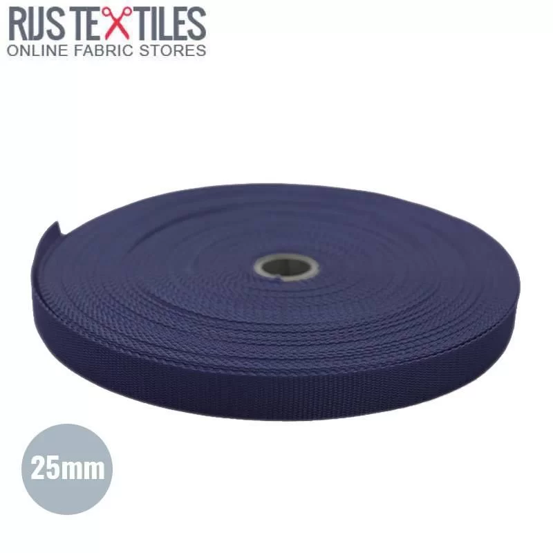 Tassenband Marine 25mm (Per Meter)