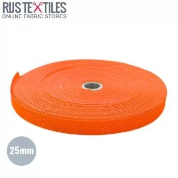 Gurtband Polypropylen Orange 25mm (Meterware) Gurtband Polypropylen Orange 25mm (Meterware)